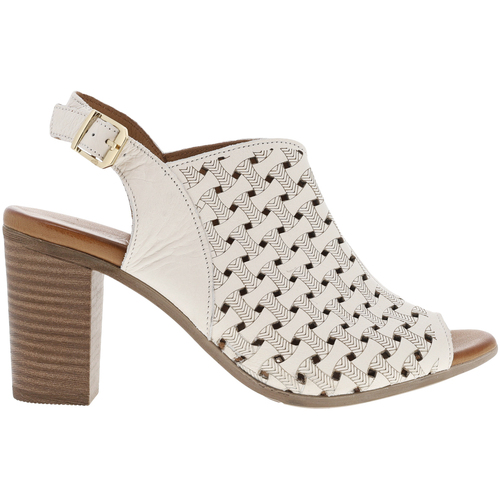 Chaussures Femme Sandales et Nu-pieds Coco & Abricot Nu-pieds cuir talon bottier Blanc