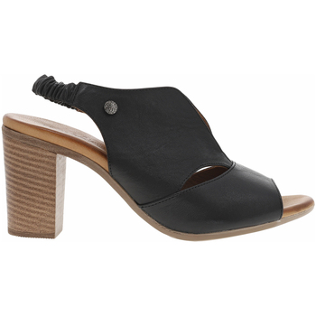 Chaussures Femme Sandales et Nu-pieds Coco & Abricot Nu-pieds cuir talon bottier Noir