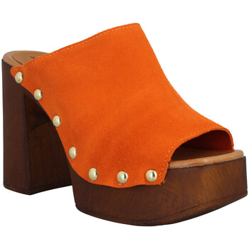 Chaussures Femme Sandales et Nu-pieds Sandro Rosi 7551 Velours Femme Arancio Orange