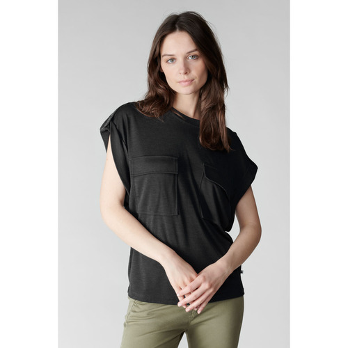 Vêtements Femme T-shirts & Polos Le Temps des Cerises T-shirt freesia noir Noir