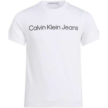 Vêtements Garçon T-shirts manches courtes Calvin Klein JEANS Bershka 160879VTPE24 Blanc