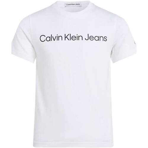 Vêtements Garçon Stone Island Junior hooded zip-up down jacket Calvin Klein Jeans 160879VTPE24 Blanc