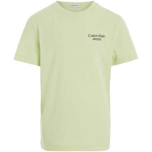 Vêtements Garçon T-shirts For courtes Calvin Klein Jeans 160887VTPE24 Vert