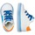 Chaussures Derbies Falcotto Baskets en cuir avec écusson étoile SASHA Bleu
