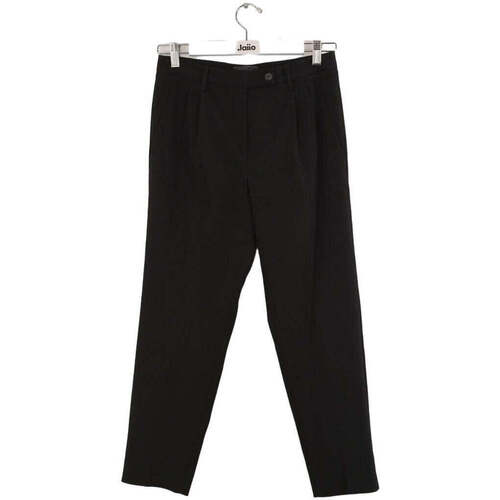 Vêtements Femme Pantalons knit-trim Prada Pantalon slim en laine Noir