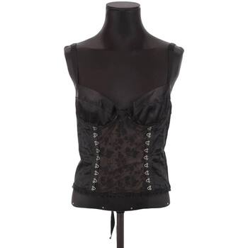 Vêtements Femme Gilet Femme 40 - T3 - L Beige Moschino Corset en coton Noir