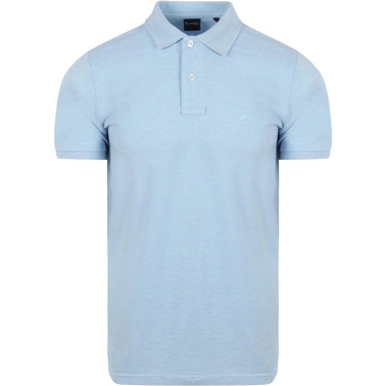 t-shirt suitable  polo mang bleu clair 