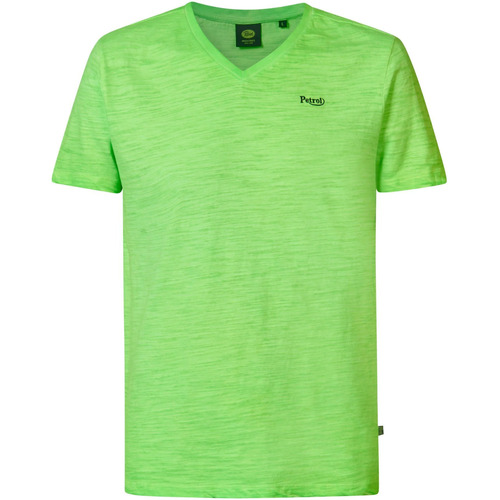 Vêtements Homme T-shirts & Polos Petrol Industries T-Shirt three-button Bellows Melange Bright Green Vert