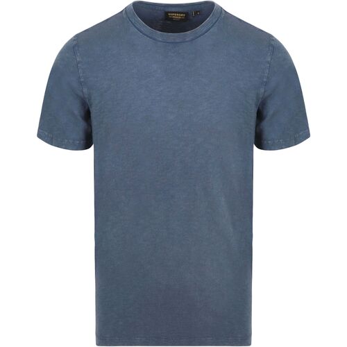 Vêtements Homme T-shirts & Polos Superdry T-Shirt Slub Melange Bleu Bleu