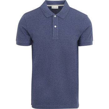 Vêtements Homme T-shirts & Polos Profuomo Piqué Poloshirt Indigo Bleu