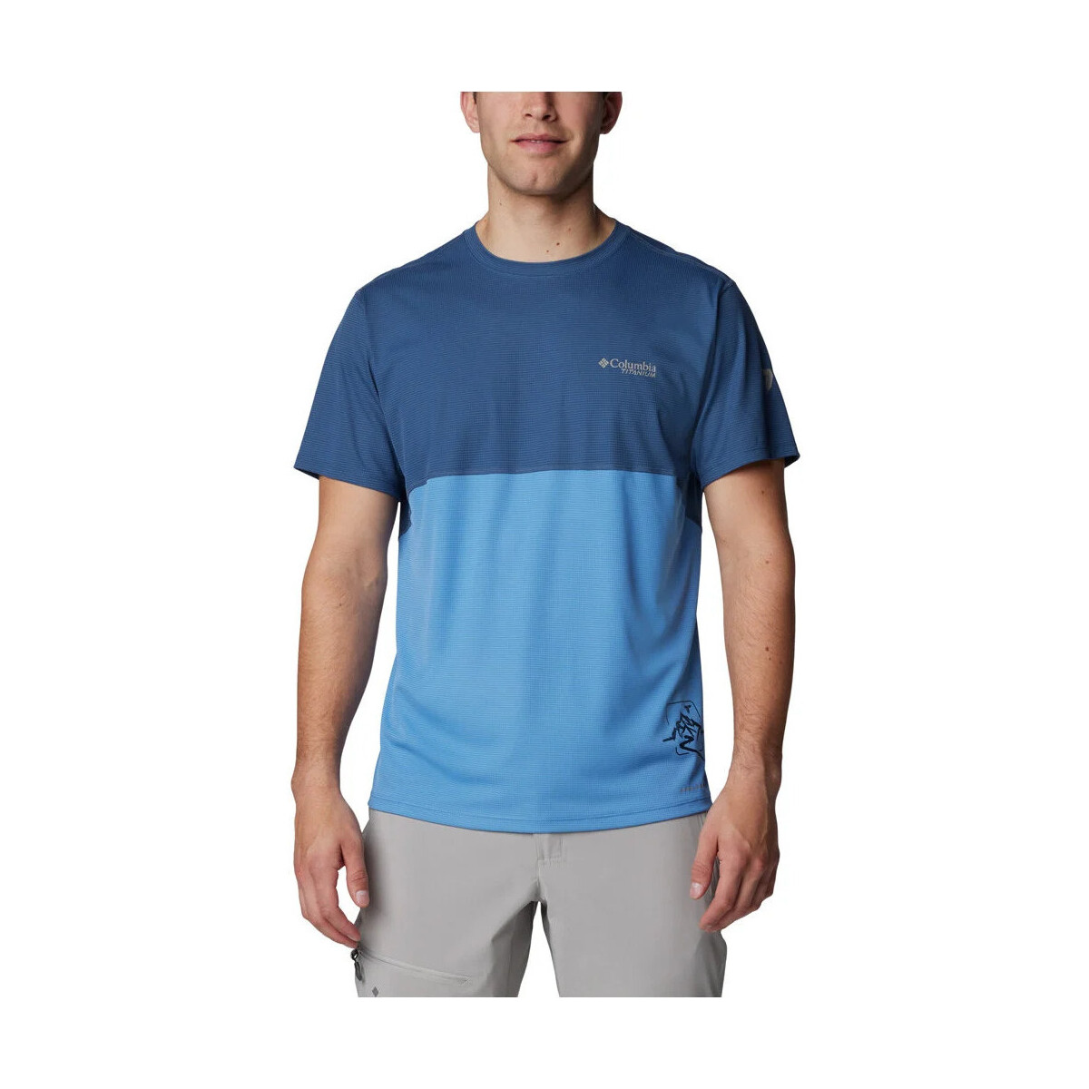 Vêtements Homme Chemises manches courtes Columbia Cirque River Graphic SS Crew Bleu