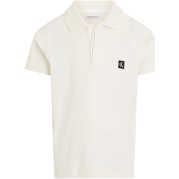 Vêtements Garçon T-shirts & Polos Calvin Klein Womens JEANS Polo en maille piqué Blanc
