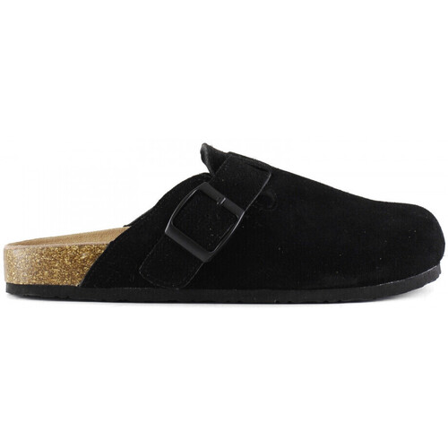 Chaussures Homme Meubles à chaussures Colors of California Man sabot sandal in suede Noir