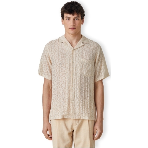 Vêtements Homme Chemises manches longues Portuguese Flannel Plasma Shirt down - Ecru Beige