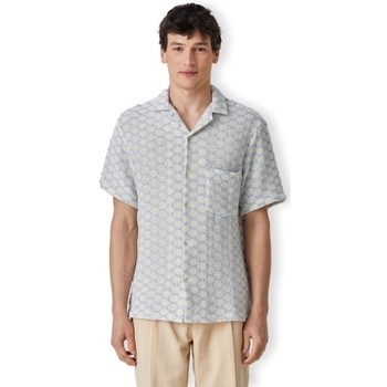 Vêtements Homme Chemises manches longues Portuguese Flannel Net Shirt down - Blue Beige