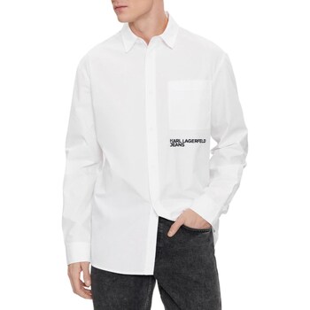 Vêtements Homme Chemises manches longues Karl Lagerfeld 240D1601-FF Blanc
