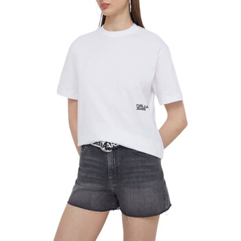 Vêtements Femme Ellesse T-shirt Jena Tee JNR S4E08595 LIGHT PINK Karl Lagerfeld 241J1707 Blanc