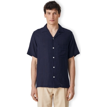 Vêtements Homme Chemises manches longues Portuguese Flannel Grain Shirt down - Navy Bleu