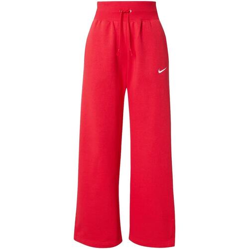 VêAT5405 Femme Pantalons de survêtement Nike W nsw phnx flc hr pant wide Rouge