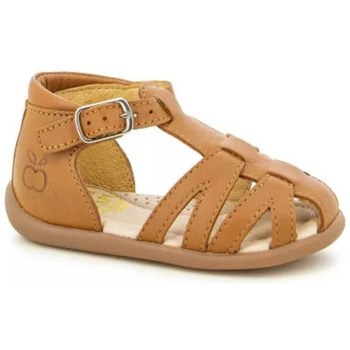 Chaussures Fille Sandales et Nu-pieds Pom d'Api SANDALE  STAND-UP SARDINE CAMEL Marron