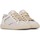 Chaussures Fille Baskets montantes Naturino Baskets en cuir et paillettes QUAR ZIP. Blanc