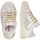 Chaussures Fille Baskets montantes Naturino Baskets en cuir et paillettes QUAR ZIP. Blanc