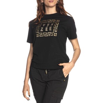 Vêtements Femme T-shirt Sans Manches Femme Yes Zee T267-S700 Noir