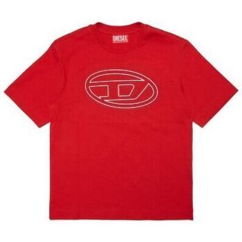 Vêtements Enfant T-shirts short-sleeved & Polos Diesel J01788-0BEAF TJUSTBIGOVAL OVER-K407 Rouge