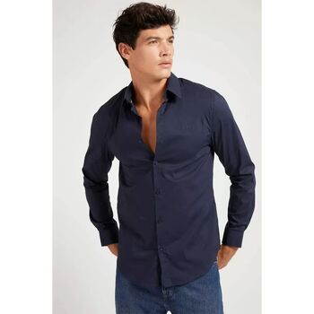 Vêtements Homme Chemises manches longues Guess M1YH20 W7ZK1-G7V2 SMART BLUE Bleu