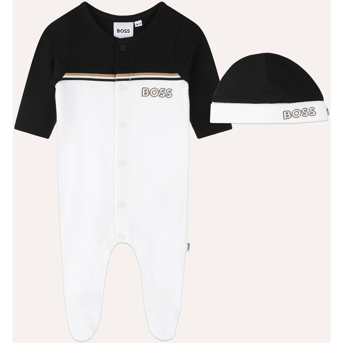 Vêtements Garçon Ensembles de survêtement BOSS Survêtement et bonnet  en coton stretch pour nouveau-né Blanc