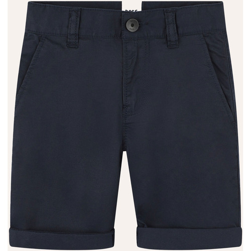 Vêtements Garçon Shorts Check / Bermudas BOSS Bermuda  pour enfant en coton avec poches Bleu