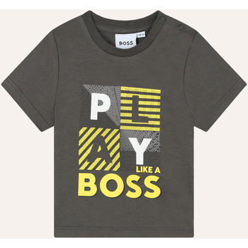 Vêtements Garçon T-shirts manches longues BOSS Ensemble complet  avec logo pour enfants Gris
