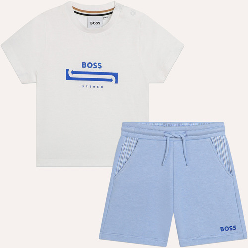 Vêtements Garçon Effacer les critères BOSS Ensemble  complet pour enfant avec t-shirt et short Multicolore