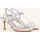 Chaussures Femme Sandales et Nu-pieds Albano Sandales  avec strass et bride réglable Argenté
