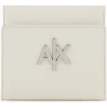 EAX Petit porte-cartes AX en tissu enduit Blanc
