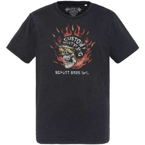 Vêtements Homme T-shirts manches courtes Schott 162516VTPE24 Noir