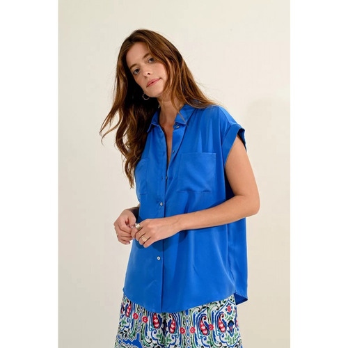 Vêtements Femme Chemises / Chemisiers Molly Bracken - LADIES WOVEN SHIRT Bleu