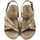 Chaussures Femme Connectez vous ou créez un compte avec Femme Chaussures, Sandales en Cuir, Talon Compensé - 16170M Beige