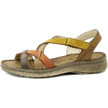 sandales walk in the city  femme chaussures, sandales en cuir, talon compensé - 47610 