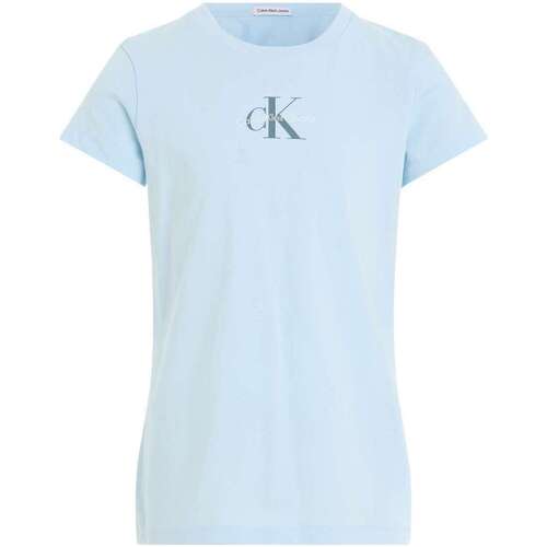 Vêtements Fille T-shirts manches courtes Calvin Klein Jeans 160881VTPE24 Bleu