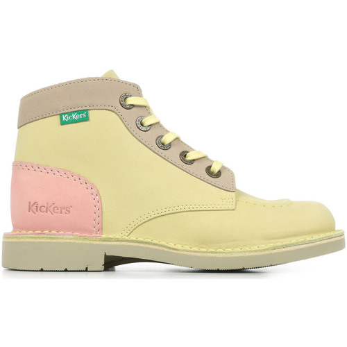Chaussures Femme Boots Kickers Kick Col Jaune
