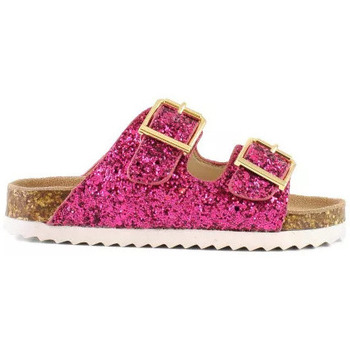Chaussures Fille Claquettes Colors of California SANDALE  GLITTER FUCHSIA Rose