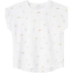 Vêtements Fille T-shirts manches courtes Name it 164412VTPE24 Blanc