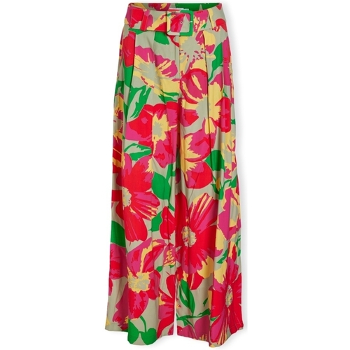 Vêtements Femme Pantalons Vila Halin Wide Trousers - Swamp/Big Flower Multicolore