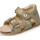 Chaussures Garçon Sandales et Nu-pieds Falcotto Sandales en cuir à scratch et boucle avec dinosaures BEA Gris