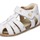 Chaussures Fille Sandales et Nu-pieds Falcotto Sandales semi-fermées en cuir avec cœurs ALBY Blanc