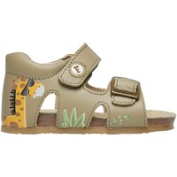 Chaussures Garçon Bottines / Boots Falcotto Sandales en cuir imprimé girafe JOYCE Gris