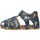 Chaussures Garçon Sandales et Nu-pieds Falcotto Sandales semi-fermées en cuir avec dinosaures ALBY Bleu