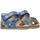 Chaussures Garçon Sandales et Nu-pieds Falcotto Sandales en cuir imprimé girafe JOYCE Bleu