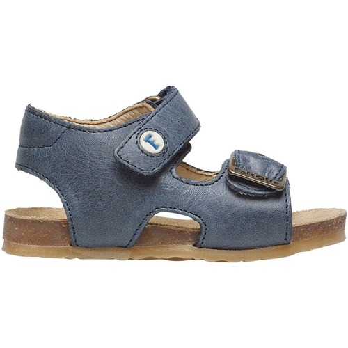 Chaussures Garçon Sandales En Cuir Et Tissue Falcotto Sandales en cuir GORY Bleu